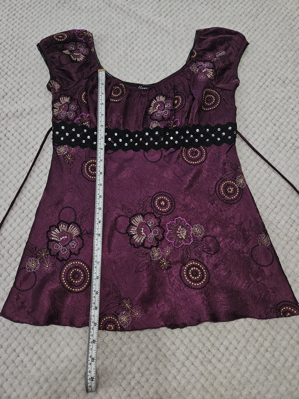 Y-2K Style Dark Purple Womens Top - Picture 4 of 5